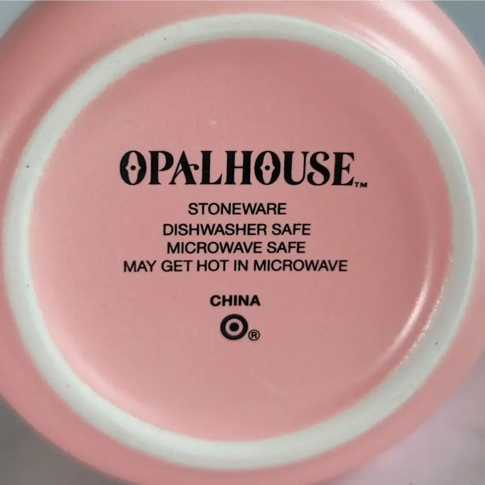 Pink CUP OF HAPPY Stoneware Coffee Mug by Opal House for Target 16 oz 2022